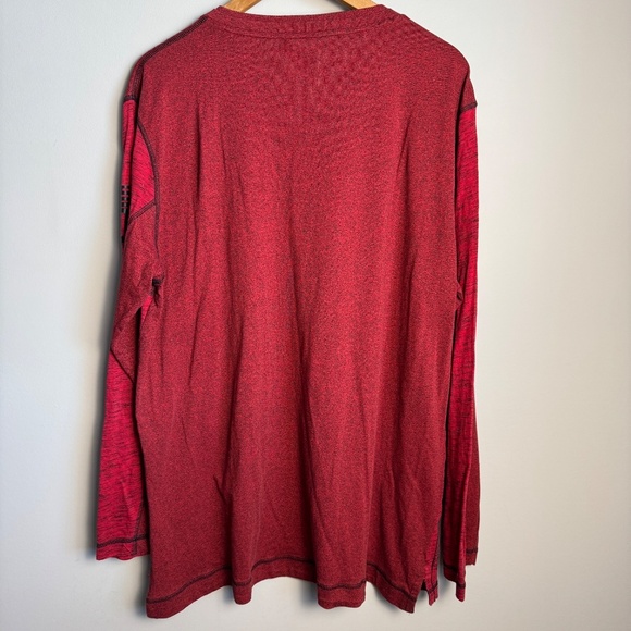 Dark Black by Projek Raw Men's Y2K T-Shirt Long Sleeve Marled Red XXL Streetwear - Picture 5 of 15